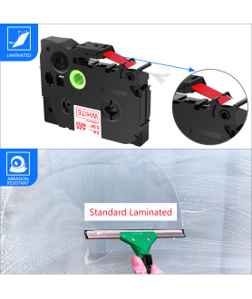 Yhteensopiva nauha TZE-252 Punainen valkoisella 24mm:llä.