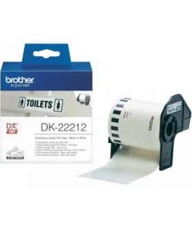 OEM белая непрерывная пленка Brother DK-22212, 62 мм x 15,24 м