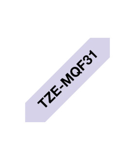 OEM Brother TZE-MQF31 12 mm melns uz pasteļvioletā krāsā