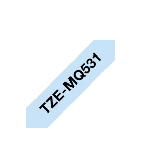 OEM Brother TZE-MQ531 12mm Black on Pastel Blue