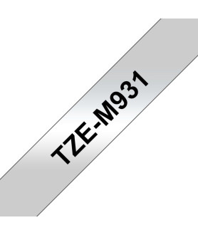 OEM Brother TZE-M931 12mm Black on Matt Silver