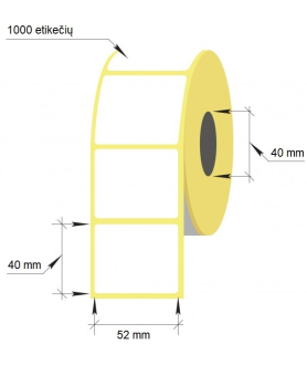 Lipnios termo etiketės 52x 40mm. 1000 vnt