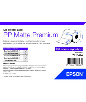 Epson 7113424, etiketirull, sünteetiline, 105x210mm