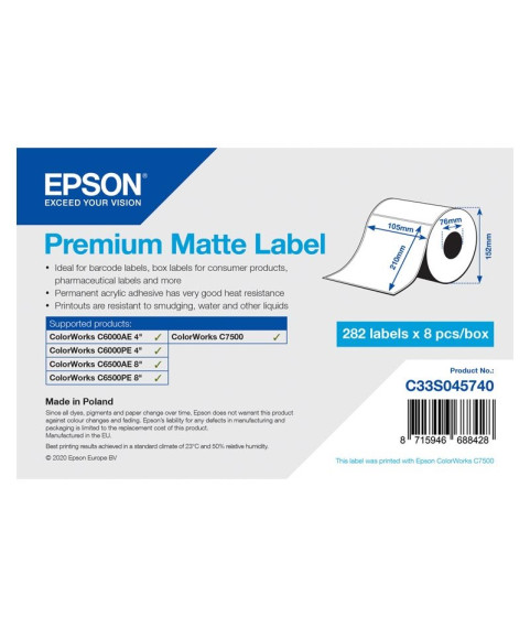 Epson etiketės C33S045740, normal paper, 105x210mm