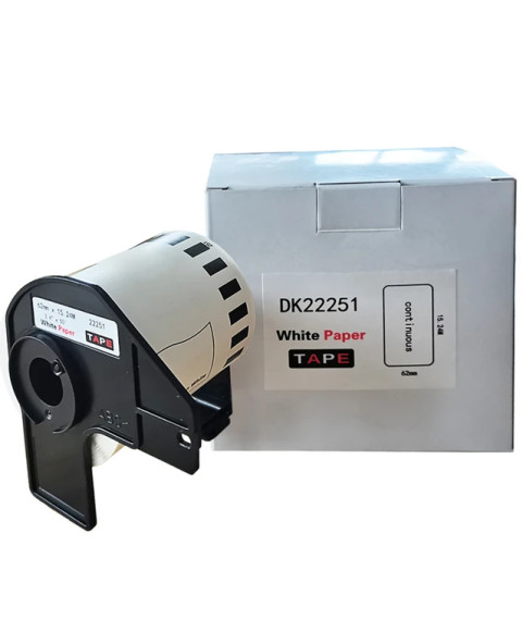 Аналоговые этикетки Brother DK-22251 62 мм x 15,24 м