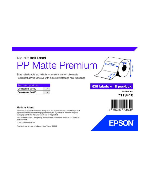 Epson, label roll, synthetic, 102x51mm