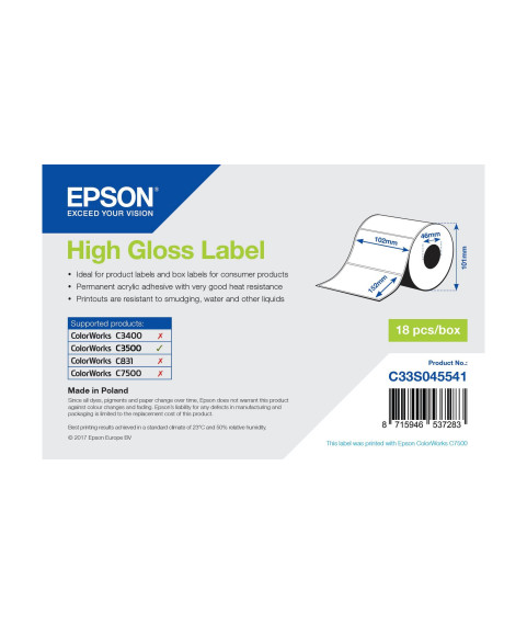 Epson label roll, normal paper, 102x152mm