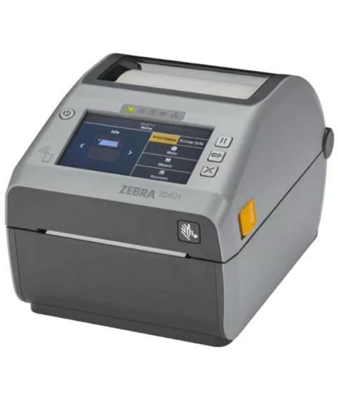 Zebra ZD621t, 8 dots/mm (203 dpi), disp. (colour), RTC, USB, USB Host, RS232, BT (BLE), Ethernet, grey