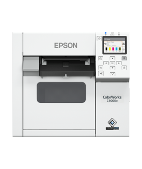 Epson ColorWorks C4000, Tinte schwarz glänzend, Cutter, ZPLII, USB, Ethernet