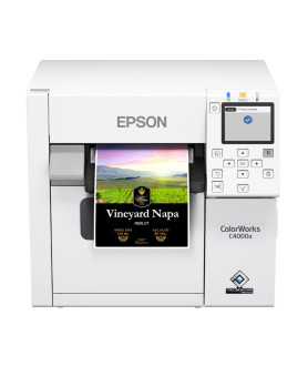 Epson ColorWorks C4000, Matt Black Ink, cutter, ZPLII, USB, Ethernet