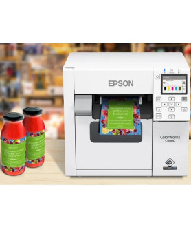 Epson ColorWorks C4000, matēti melna tinte, griezējs, ZPLII, USB, Ethernet