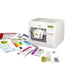 Epson ColorWorks C3500, leikkuri, jakelulaite, USB, Ethernet, NiceLabel, valkoinen