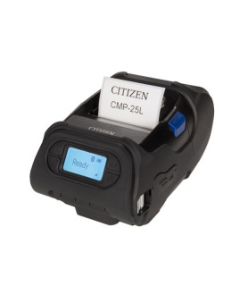 Citizen CMP-25L, USB, RS232, BT, 8 pistettä/mm (203 dpi), näyttö, ZPL, CPCL