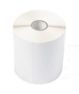 Brother uncoated cut-out label roll, 102 mm x 74 mm, white