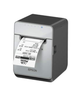 Epson TM-L100, 8 dots/mm (203 dpi), cutter, linerless, USB, Lightning, Ethernet, black