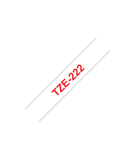 Brother TZe-222 Laminated Tape Red on White, TZe, 8 m, 9 mm